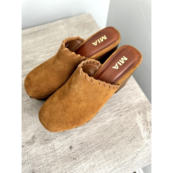 Mia Y2K Wooden Slip On Clogs - Picture 3 of 7